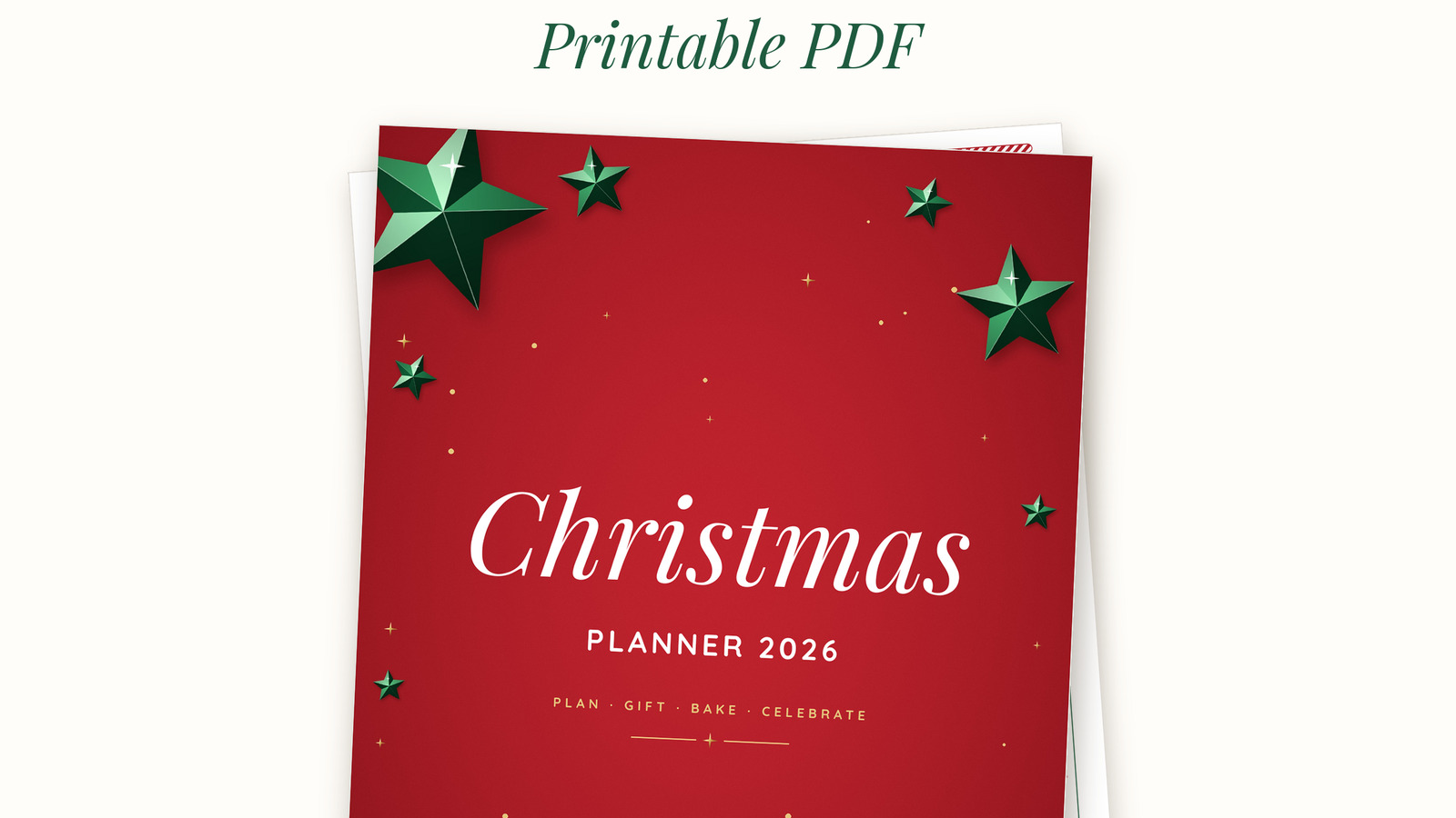 Christmas Planner 2026 · Classic Red & Green · Printable PDF