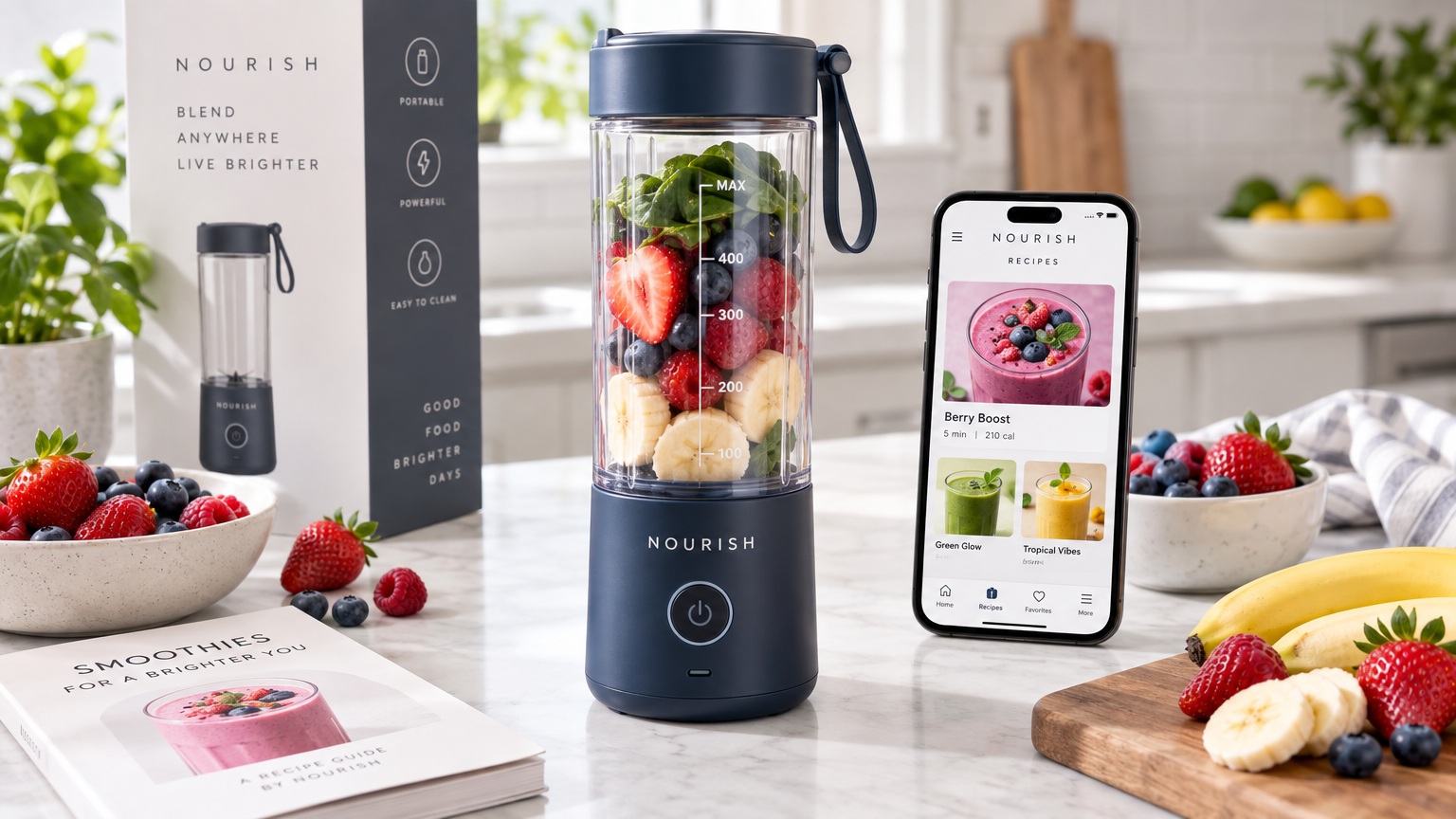 Portable Blender Master Recipe & Maintenance Kit