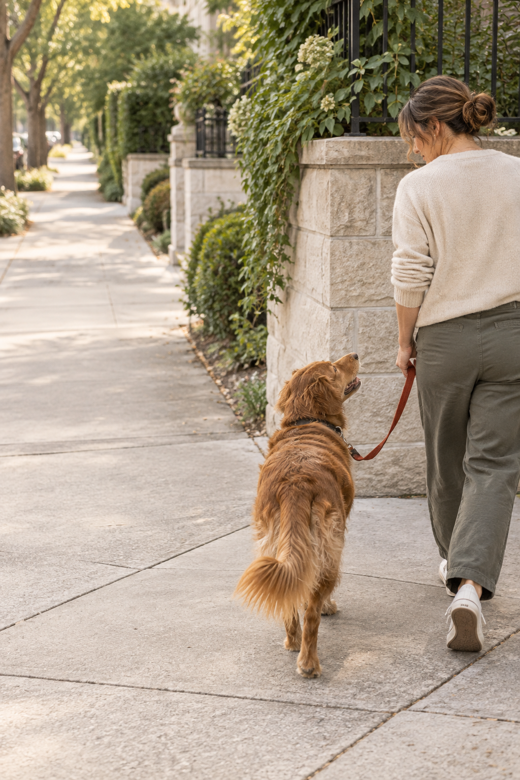 Dog Owners Moving Away Safely Without Waiting for a Lunge