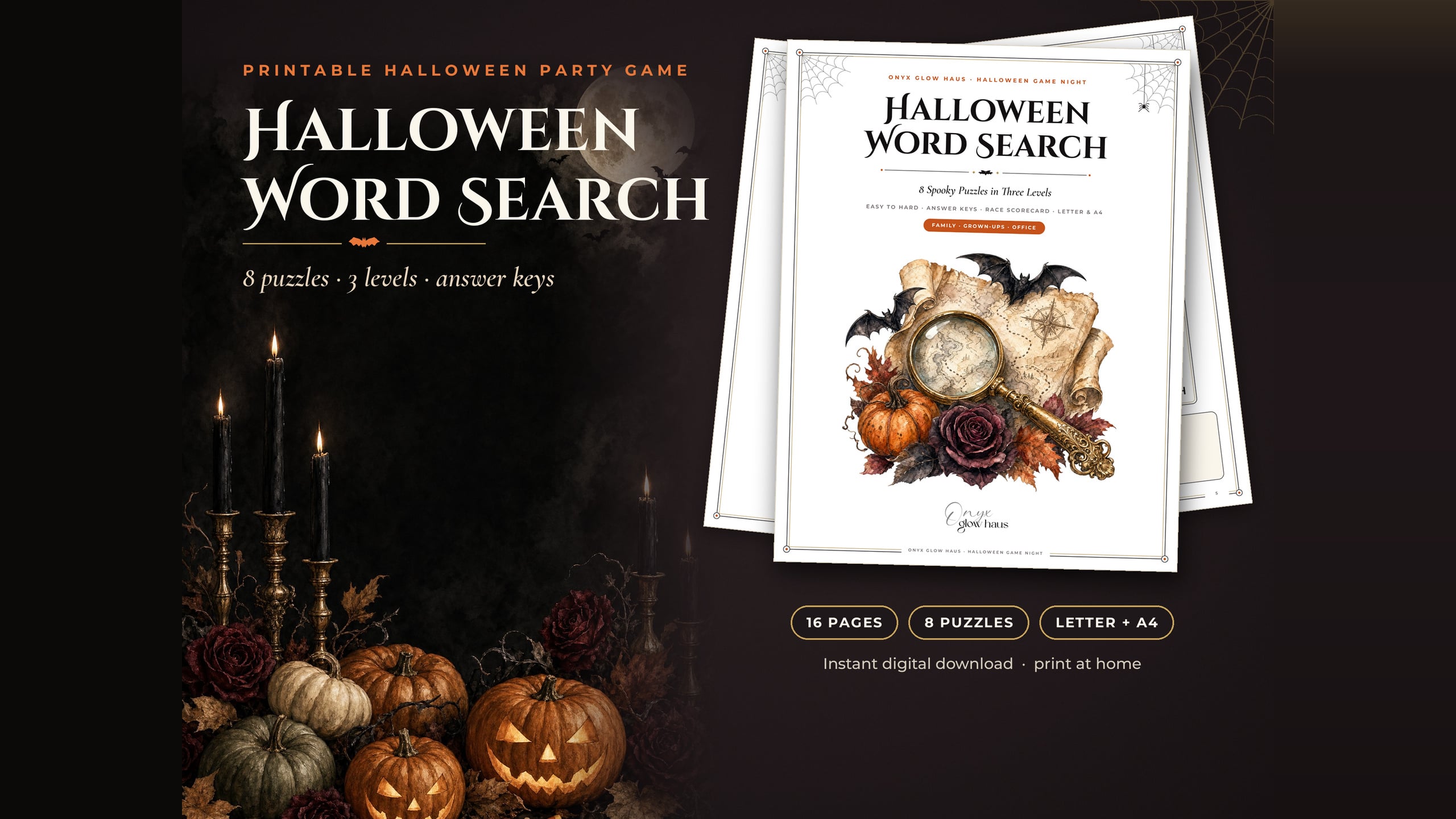 Halloween Word Search: Printable Puzzle Pack