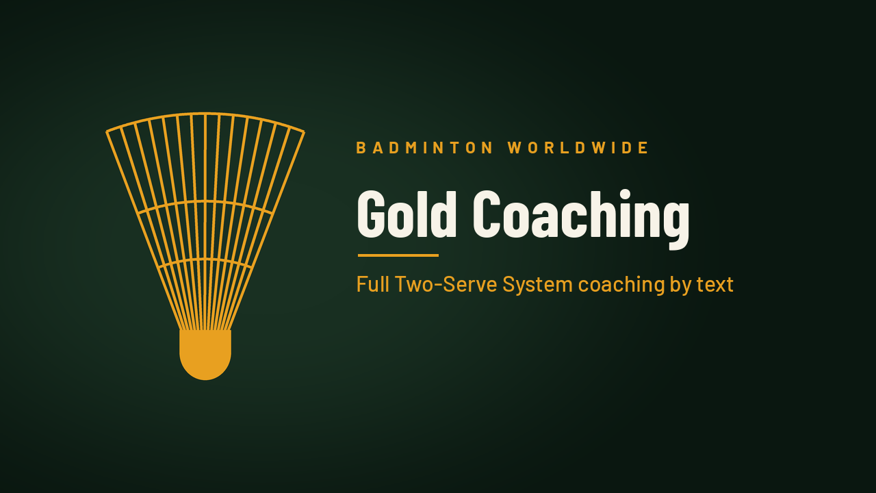 Serve Mastery Coaching - Gold