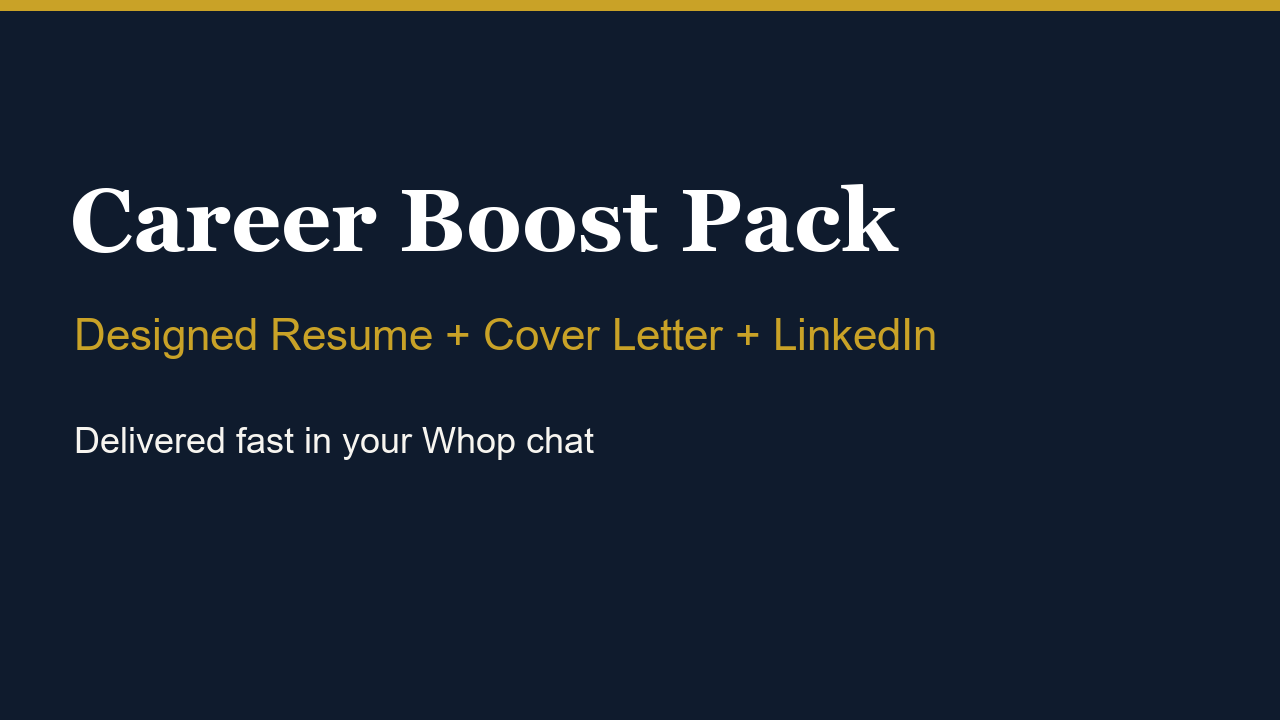 Career Boost Pack