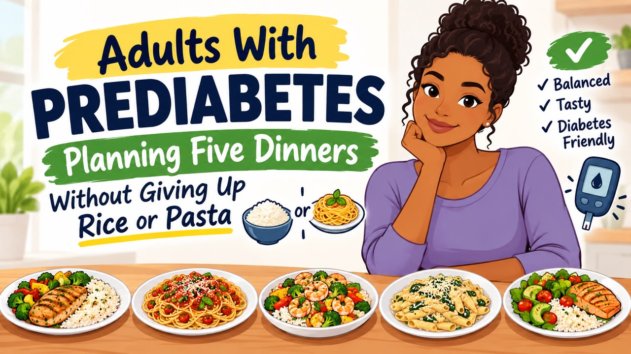 Adults With Prediabetes Planning Five Dinners Without Giving Up Rice or Pasta