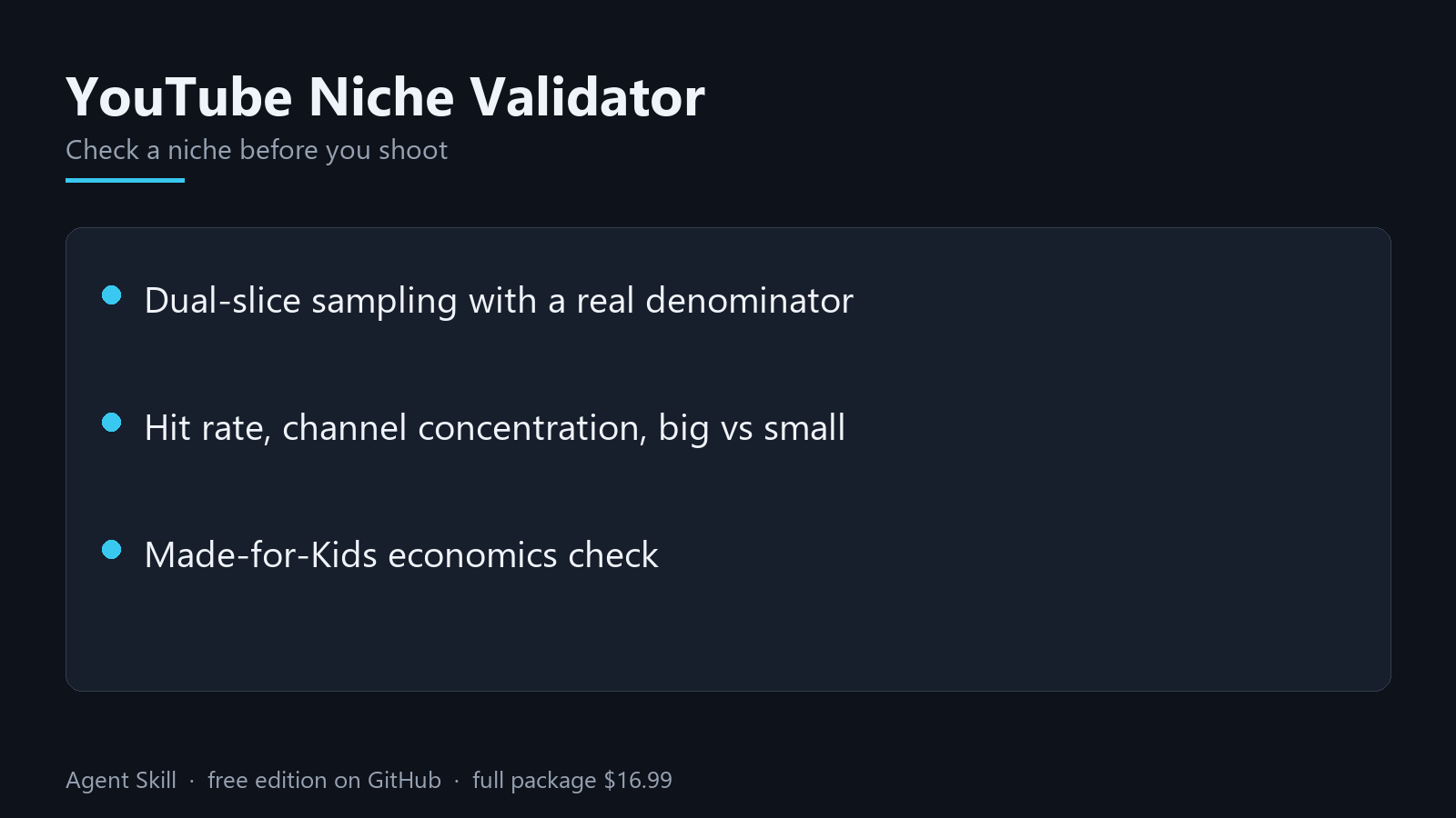 YouTube Niche Validator