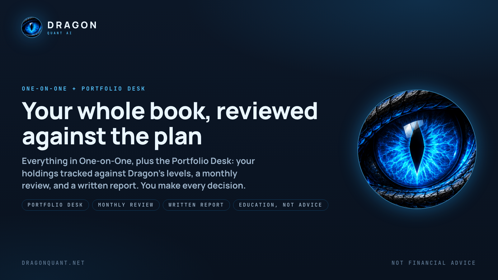 Dragon One-on-One + Portfolio Desk