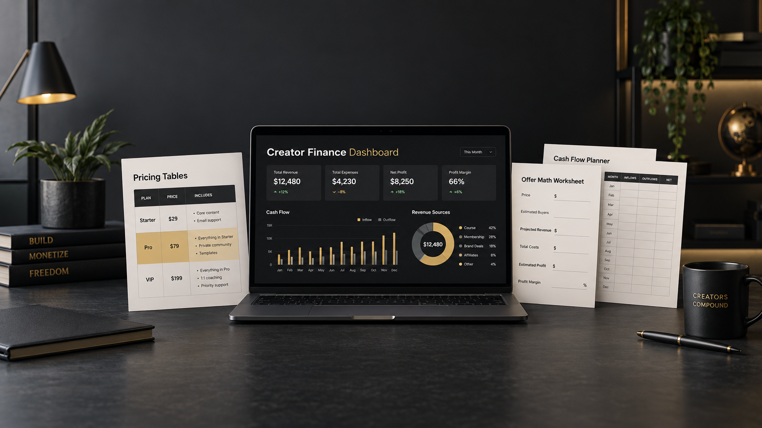 Creator Finance Templates: Pricing, Cash Flow, Offer Math