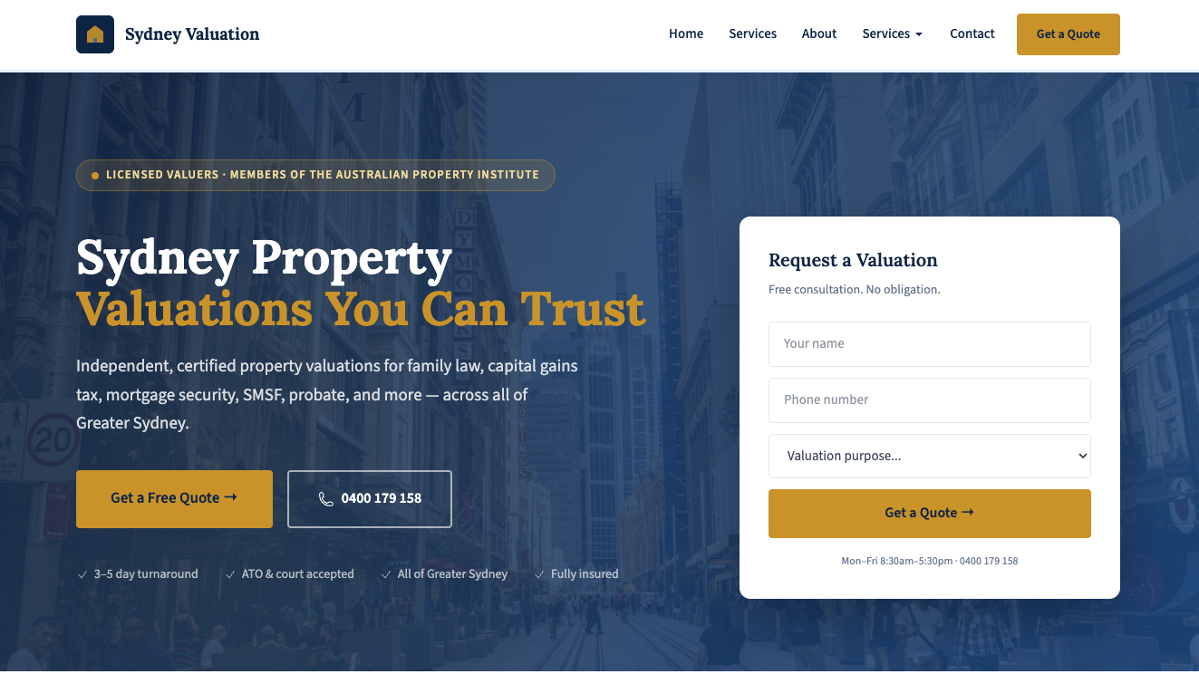 Sydney Valuation Leads