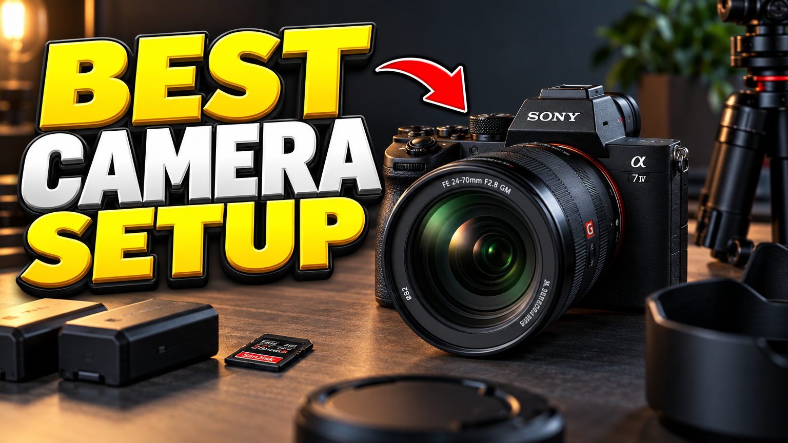 Sample thumbnail of a camera setup with the text Best camera setup
