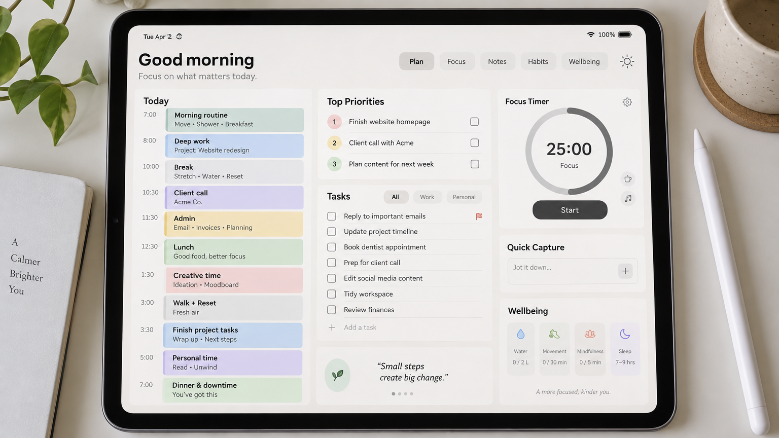 Grid Daily Planner System
