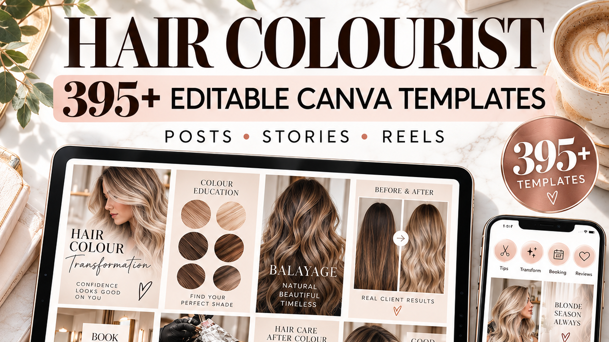 Hair Colourist Canva Templates,  395+ Editable instagram Canva Templates