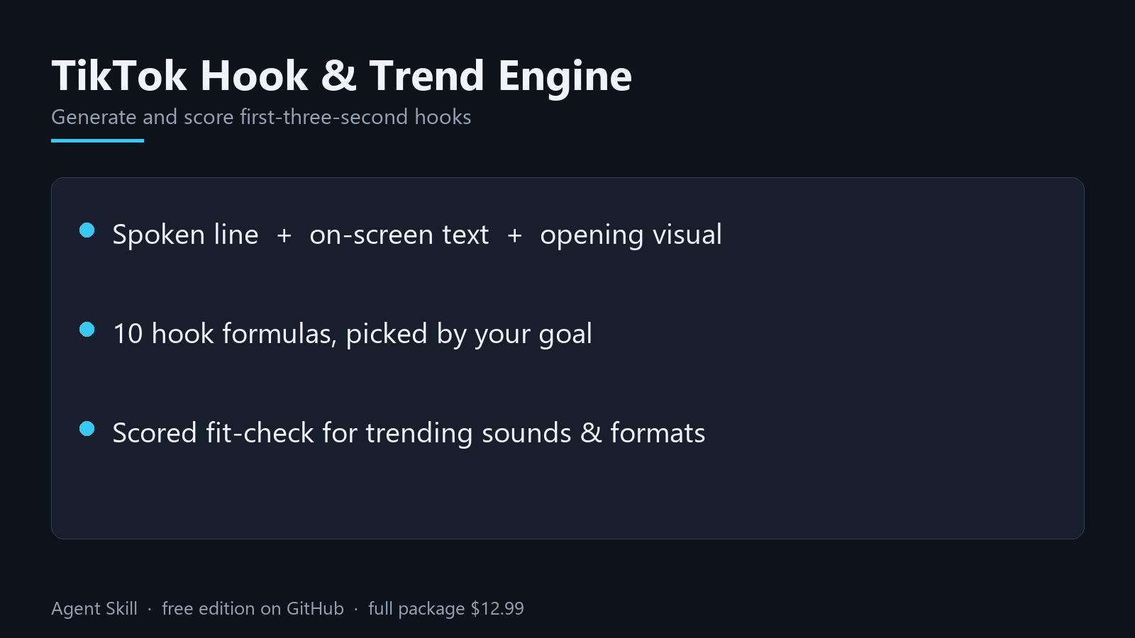 TikTok Hook & Trend Engine