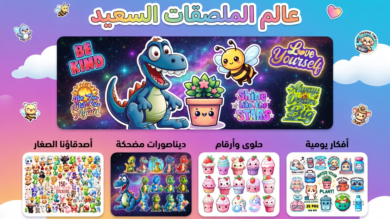 باقة كتب التلوين + عرض الستيكرات