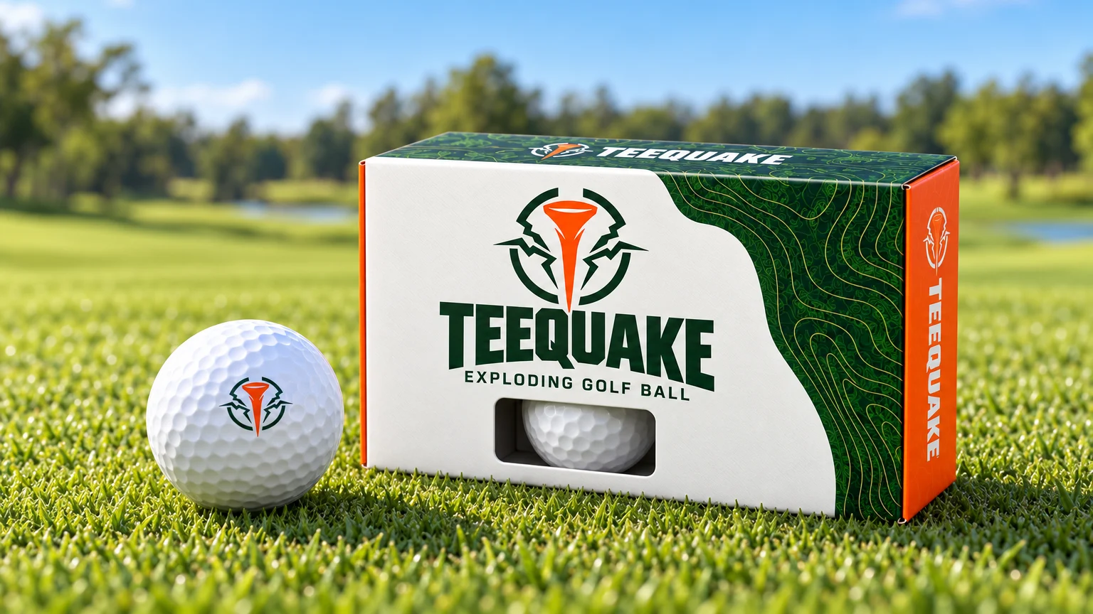 TEEQUAKE Exploding Golf Ball