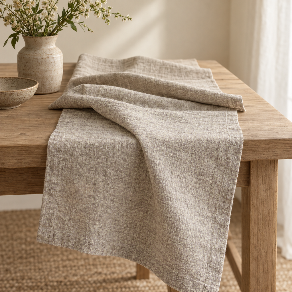 Washed Linen Table Runner