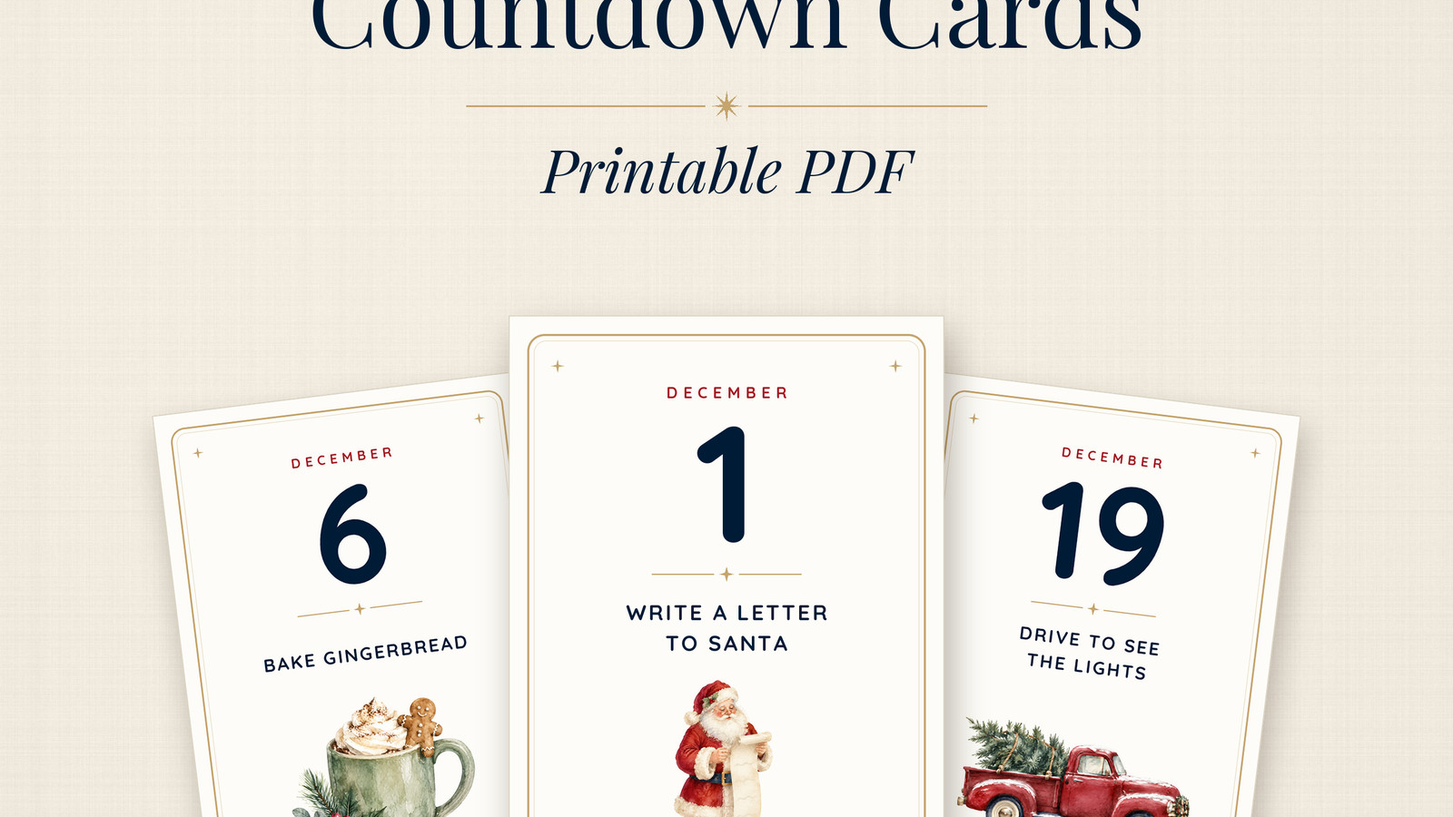 Christmas Countdown Cards