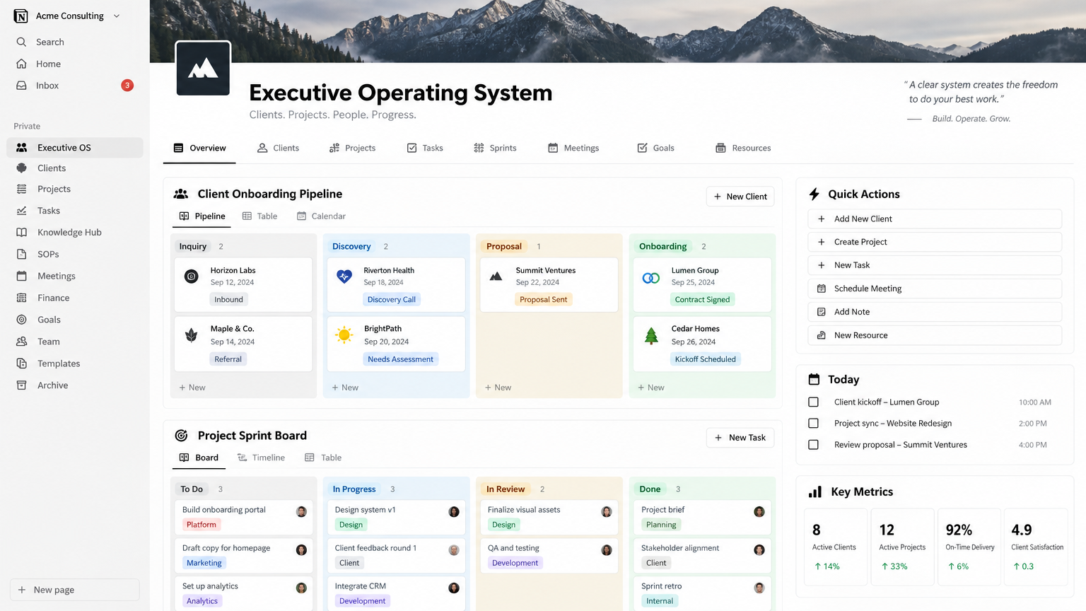Executive Operating System