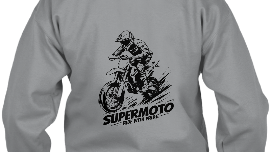 Supermoto Grey Unisex Hoodie