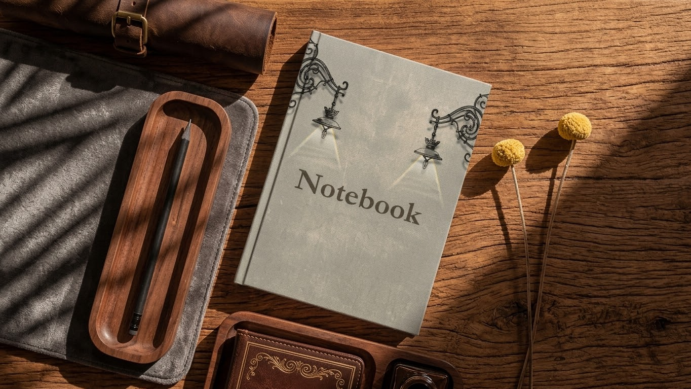 Vintage Streetlight – Classic Lined Notebook