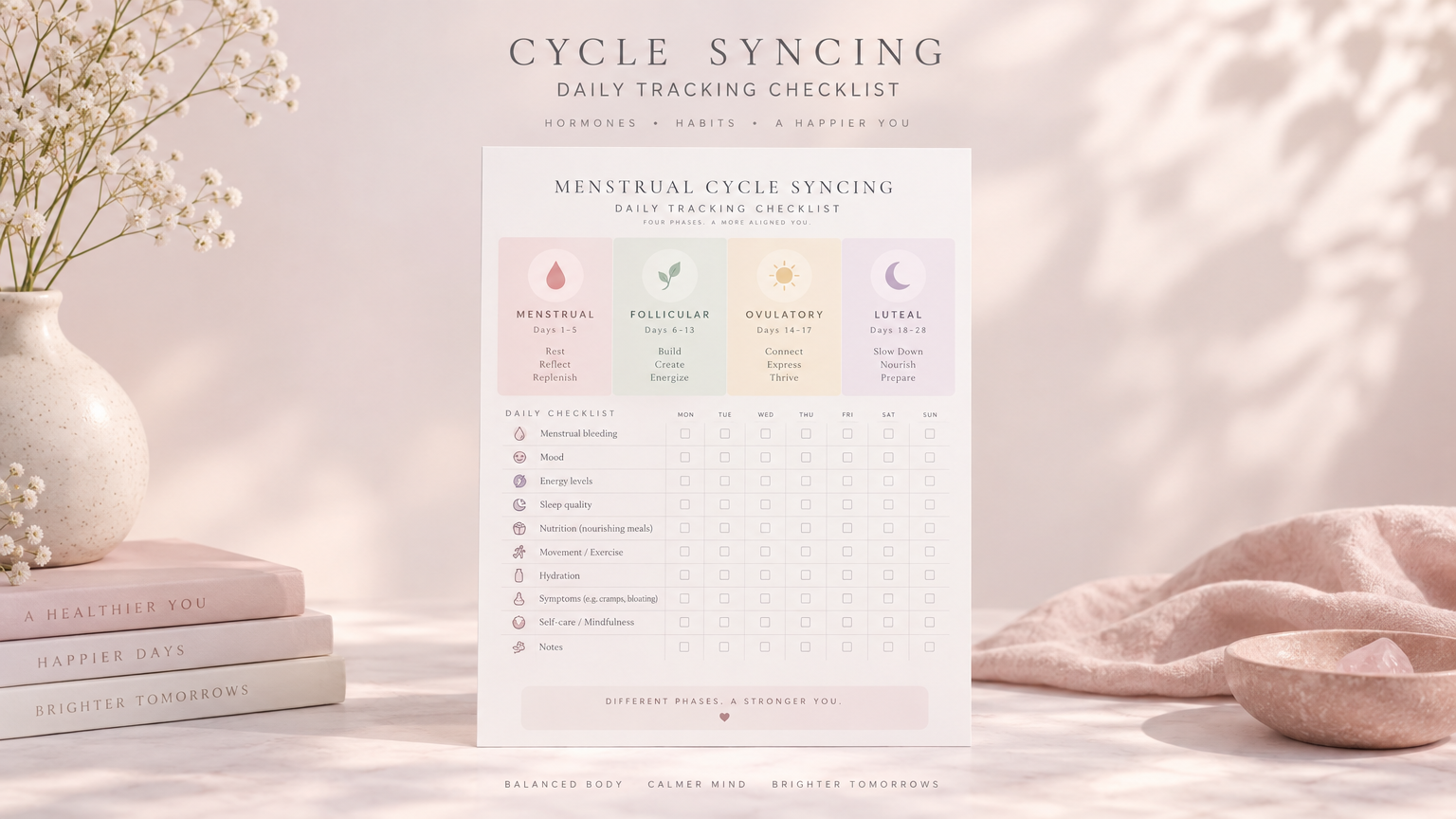 Quick Cycle Syncing Checklist