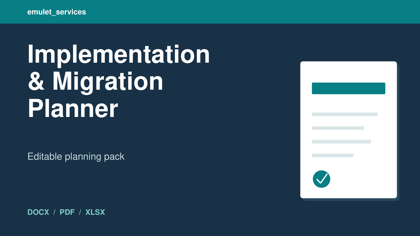 IT Project Implementation and Migration Planner