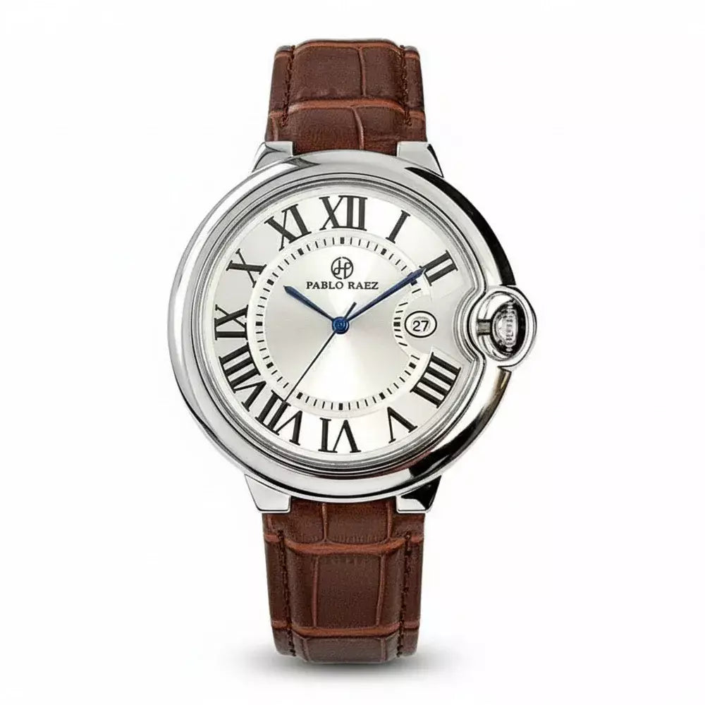 Siena Roman Dial Watch — 42mm Domed Steel