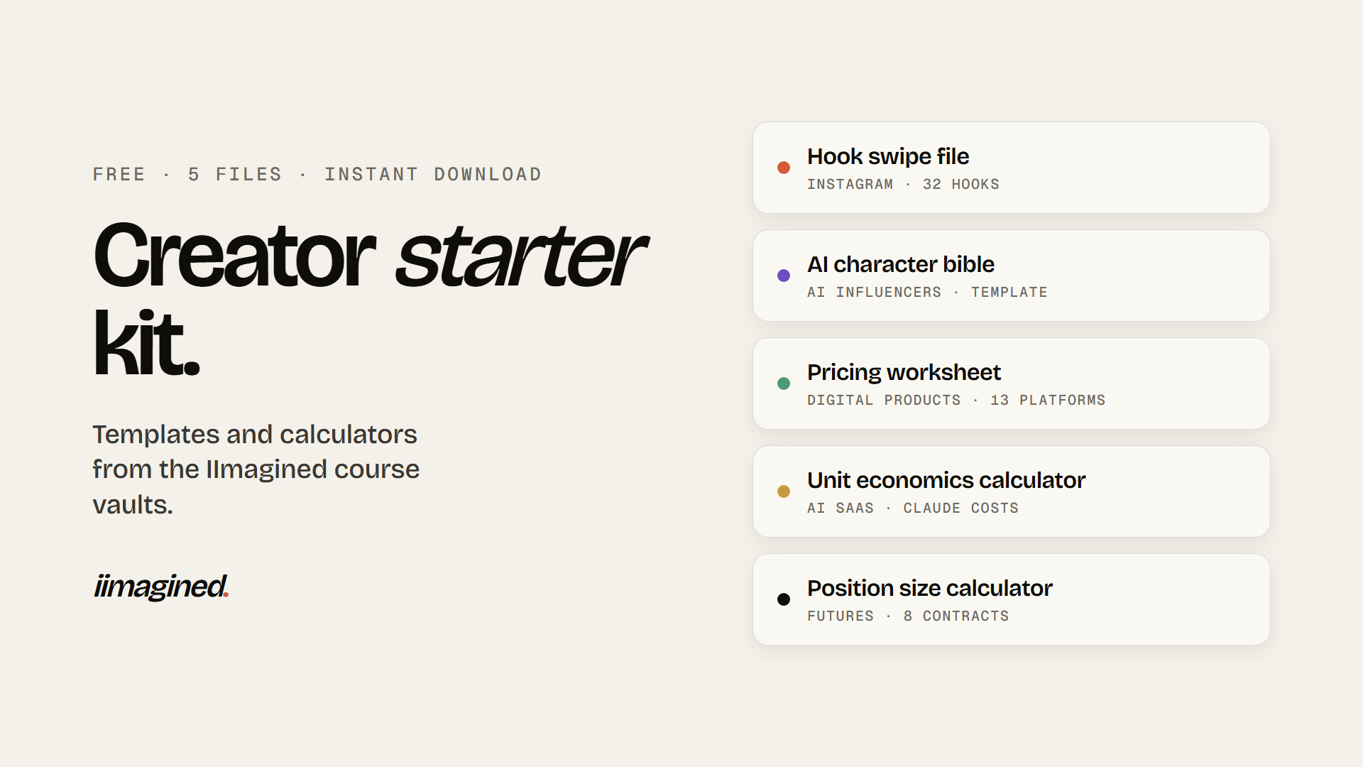 Free Creator Starter Kit