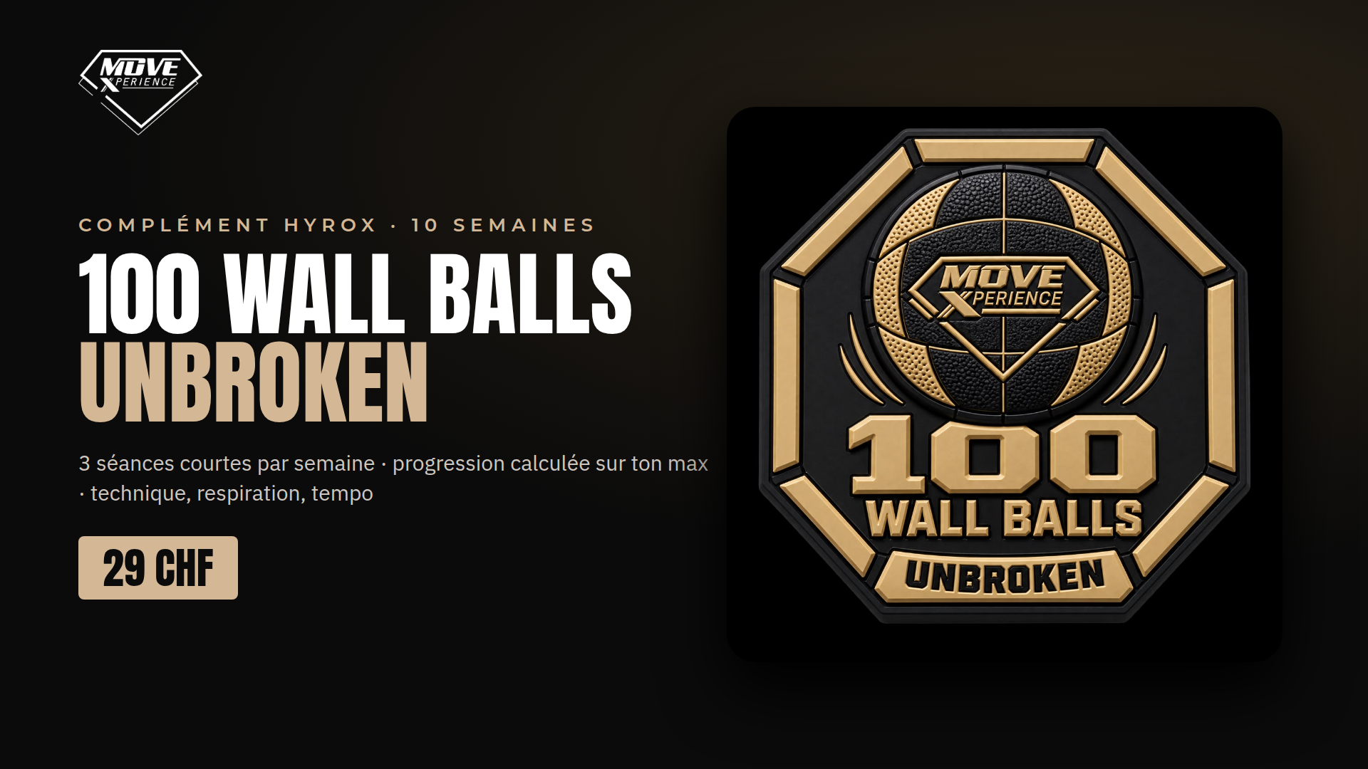 100 Wall Balls Unbroken · Programme 10 semaines