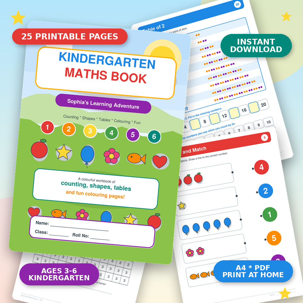 kindergarten Maths workbook