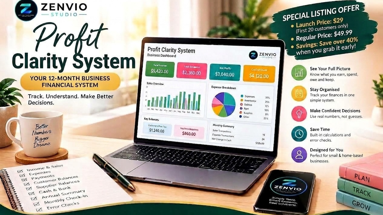 Zenvio Profit Clarity System - 1 Year Starter