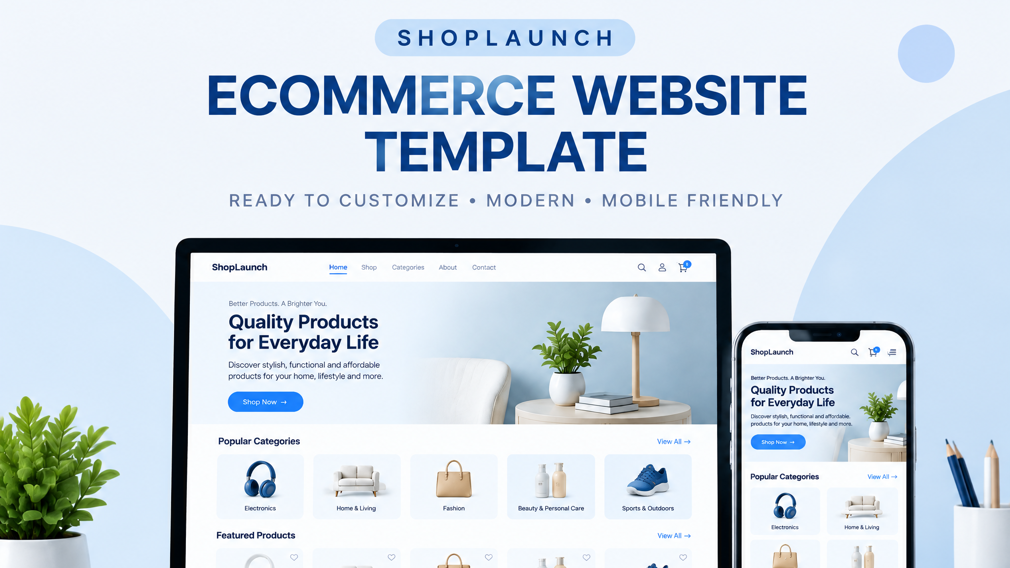 ShopLaunch — Ecommerce Website Template