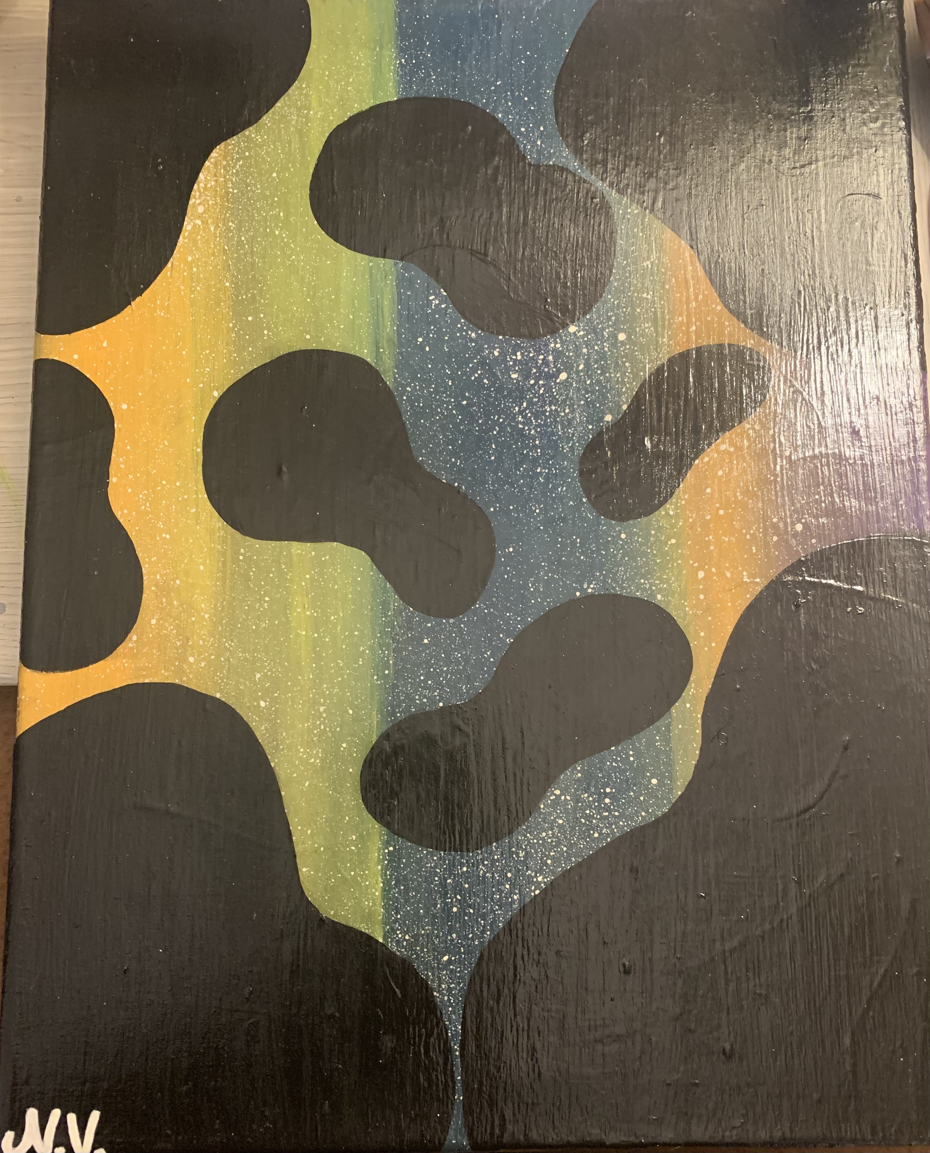 Abstract cow print candy stars