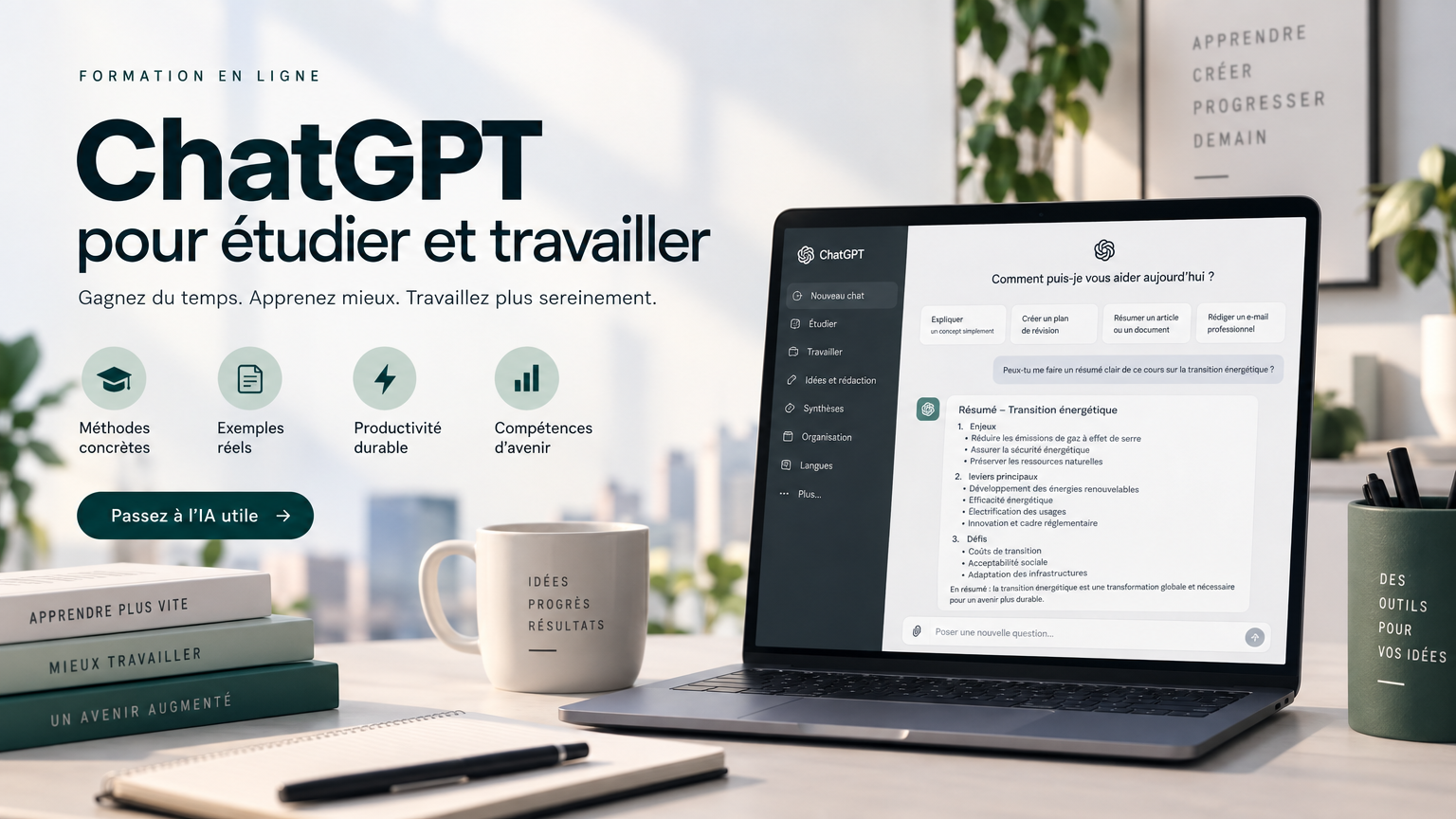 L’IA : étudier et travailler