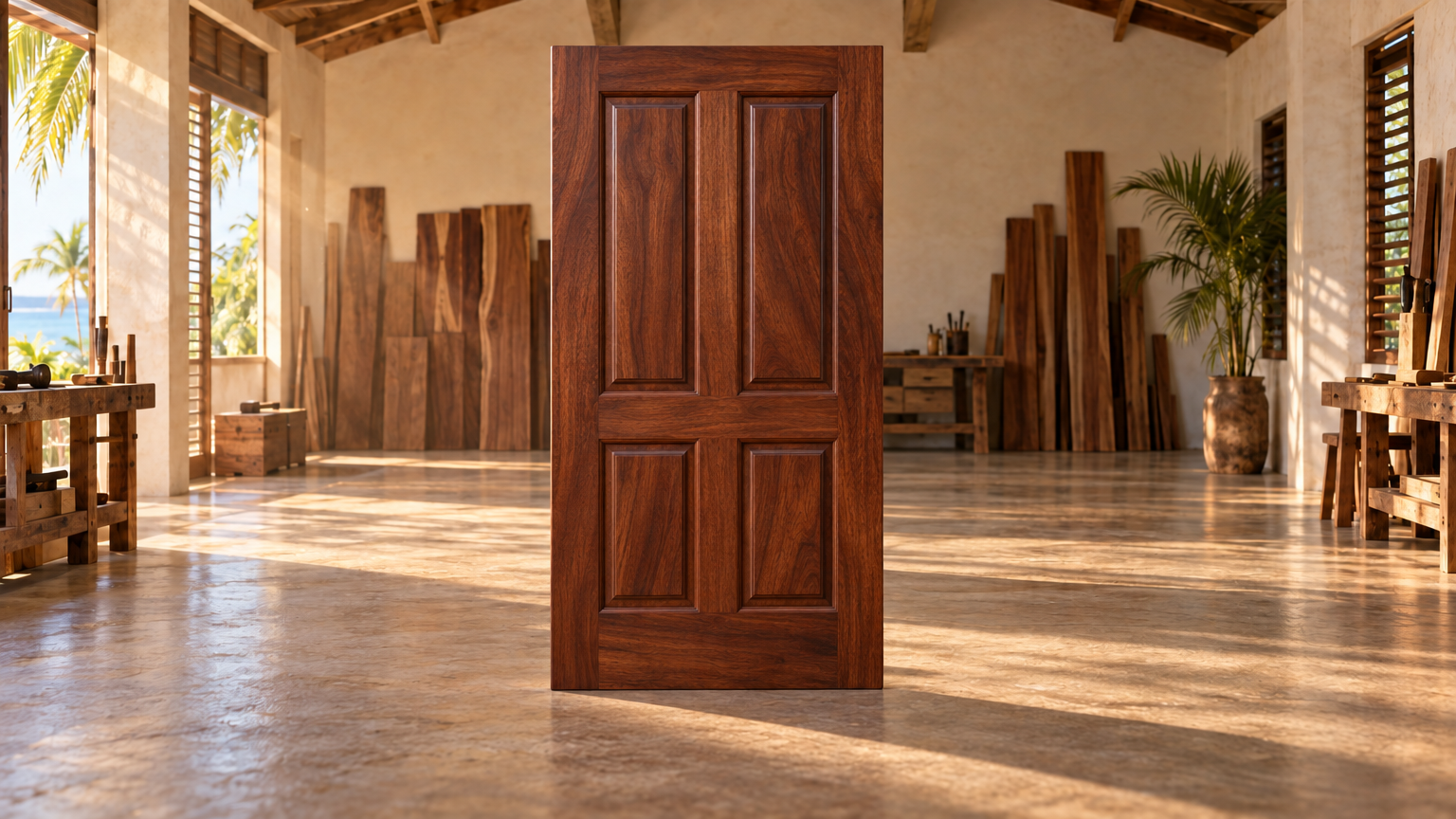 Puerta Principal de Madera