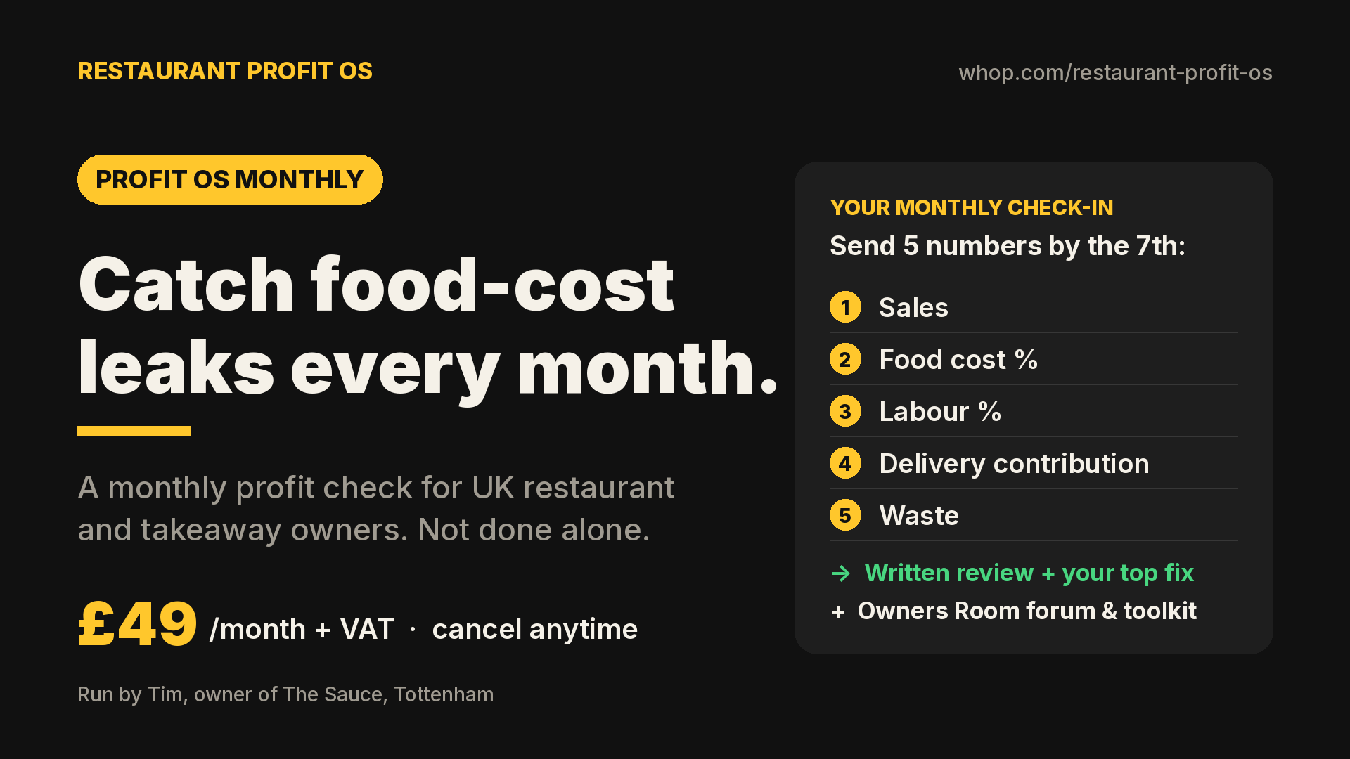 Profit OS Monthly:Restaurant 