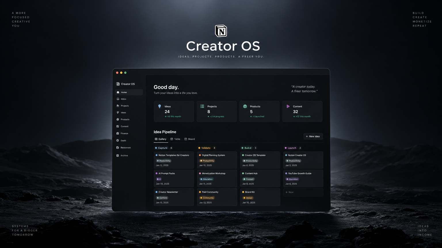 Notion Creator OS: All-in-One Digital Hub