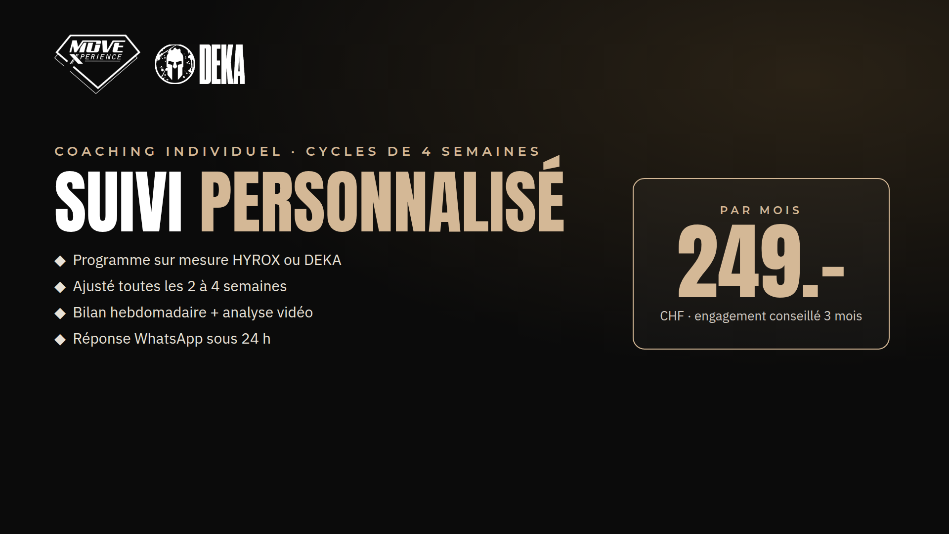 Suivi personnalisé HYROX & DEKA