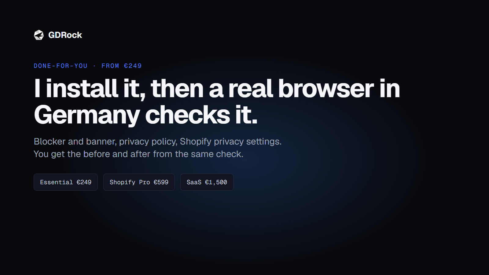 We install it: Essential Setup