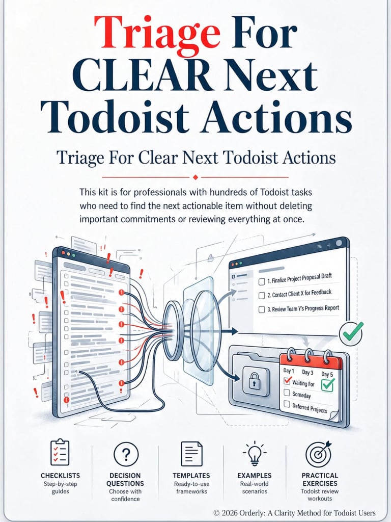 Triage to Find Clear Next Todoist Actions Without Losing Commitments