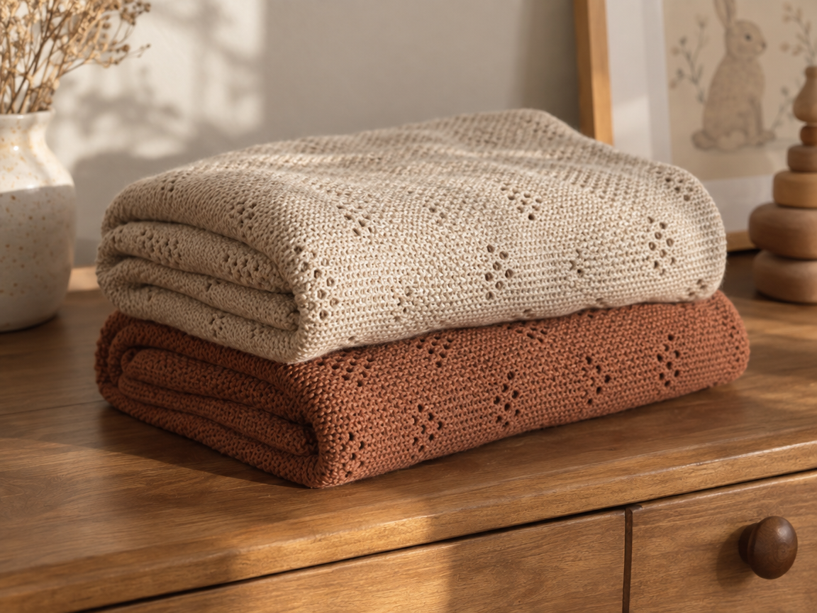 Knit swaddle set