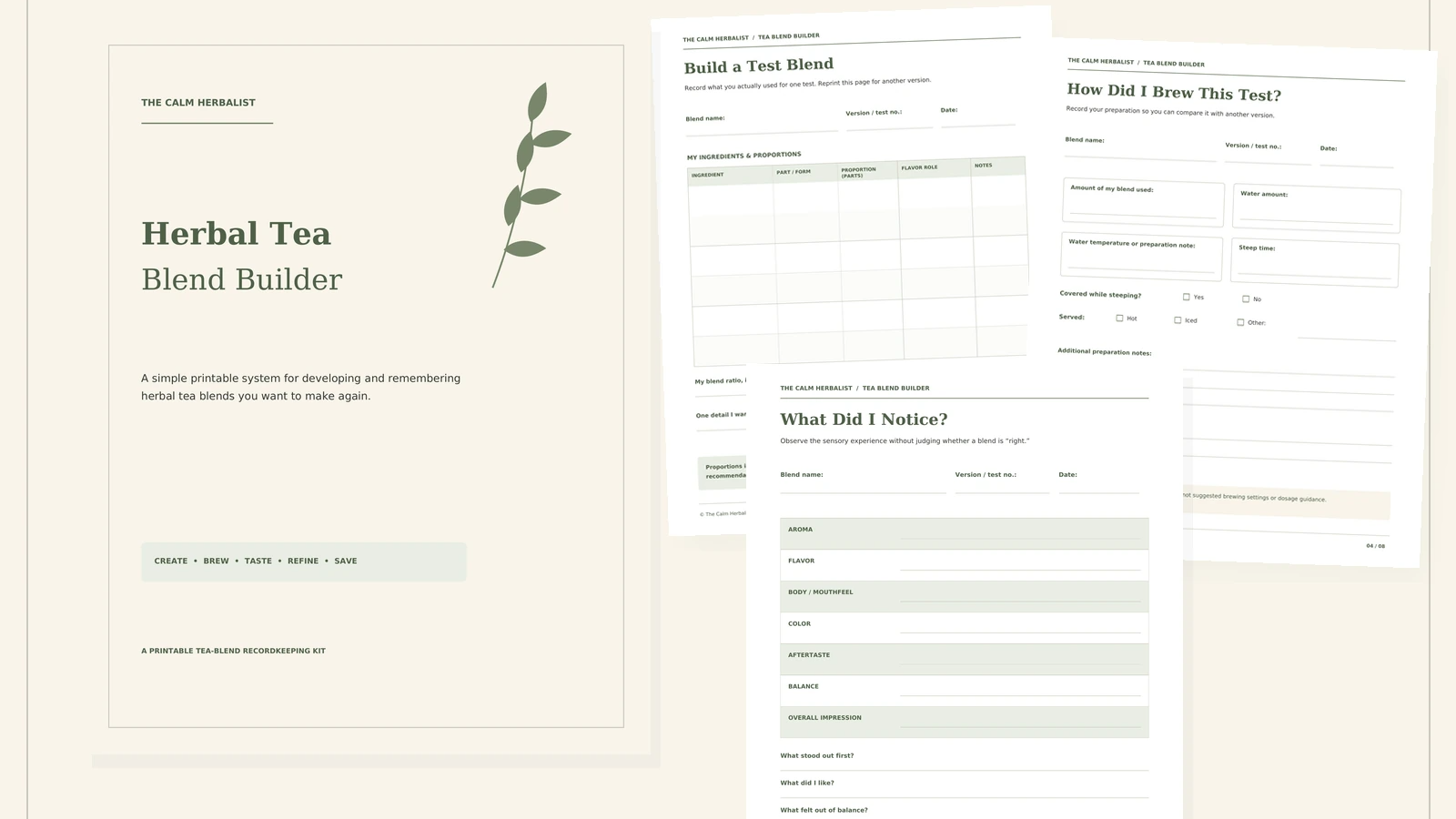 Herbal Tea Blend Builder