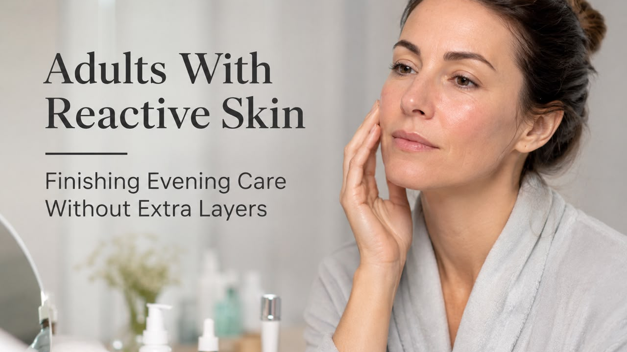 Adults With Reactive Skin Finishing Evening Care Without Extra Layers