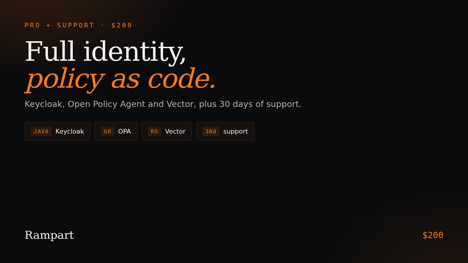 Rampart Pro + Support
