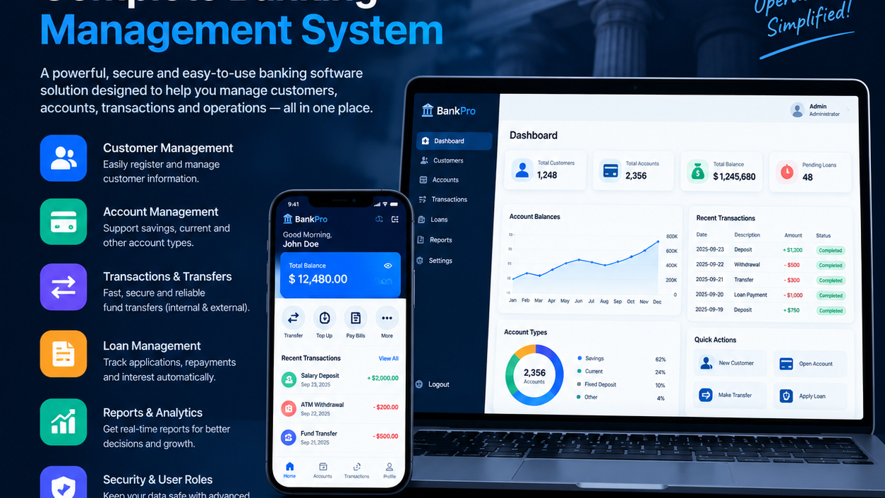 Bank pro -Banking Management System