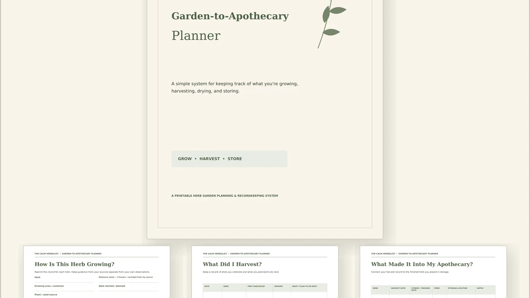 Garden-to-Apothecary Planner