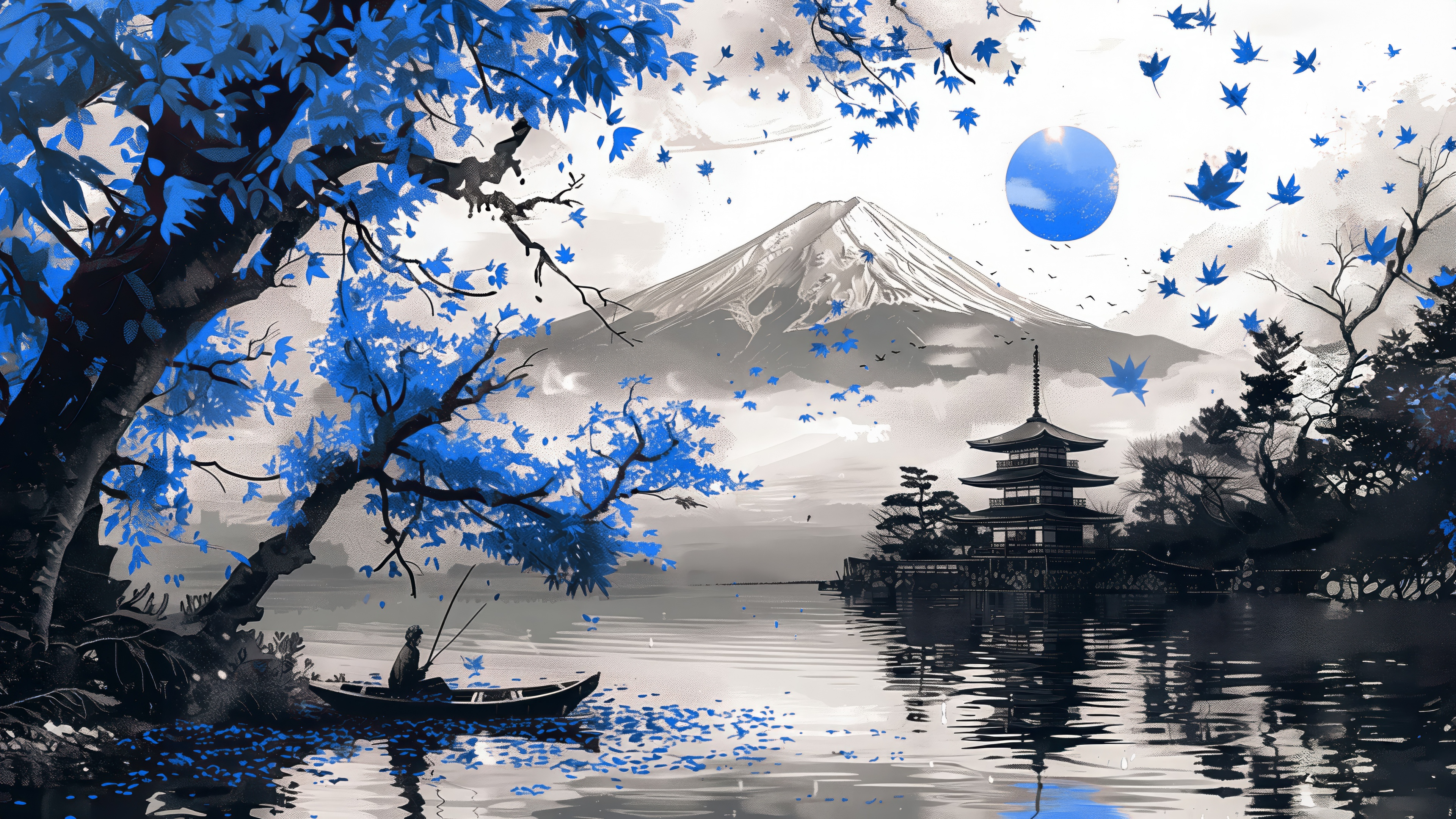 wallpaper blue japan