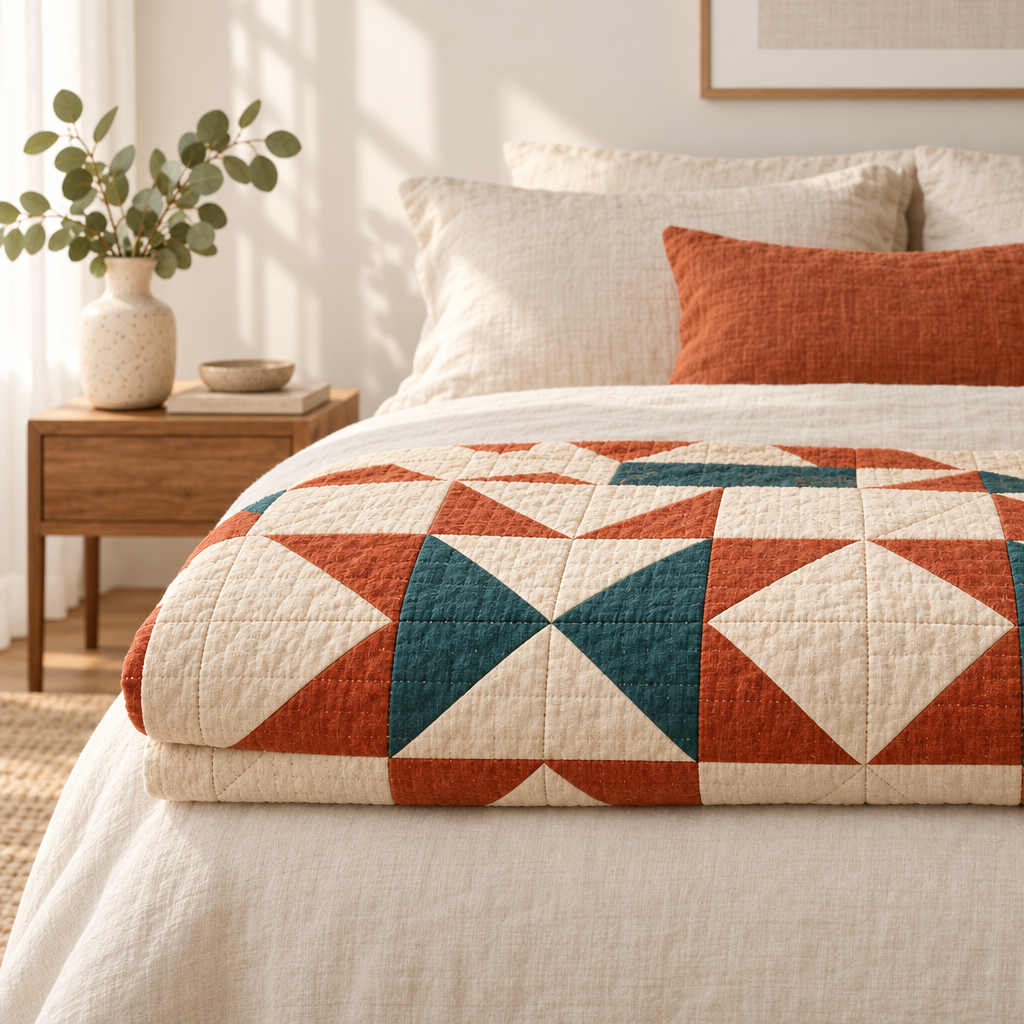 Quilted Bedcovers by Patchwork with matching 2 pillow cases