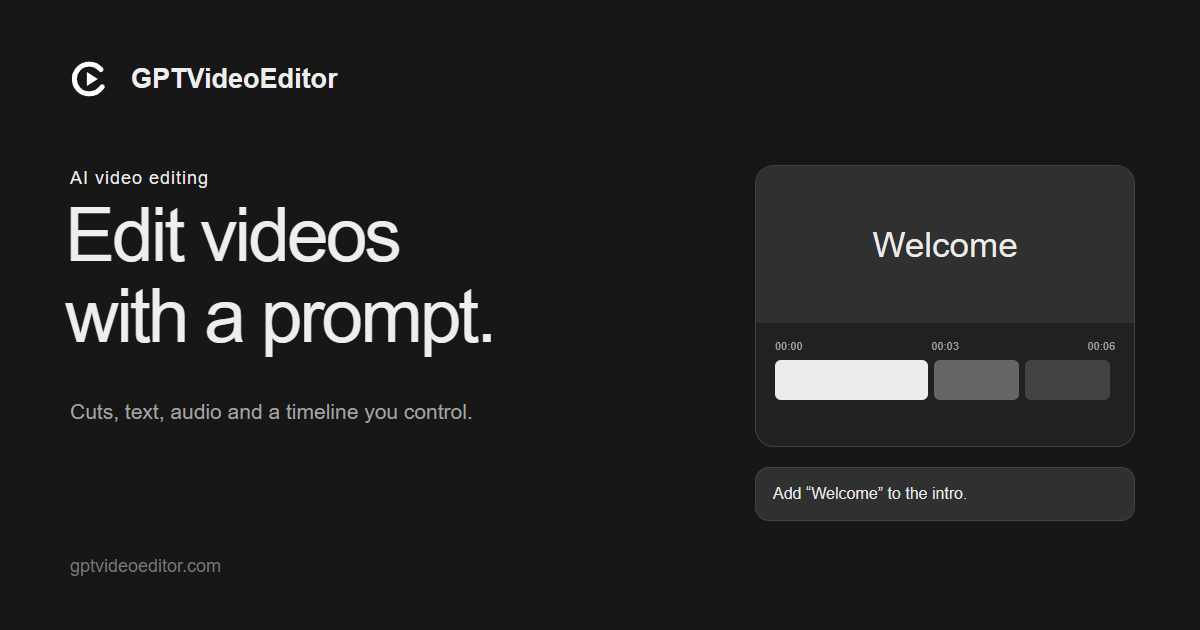 GPTVideoEditor Creator