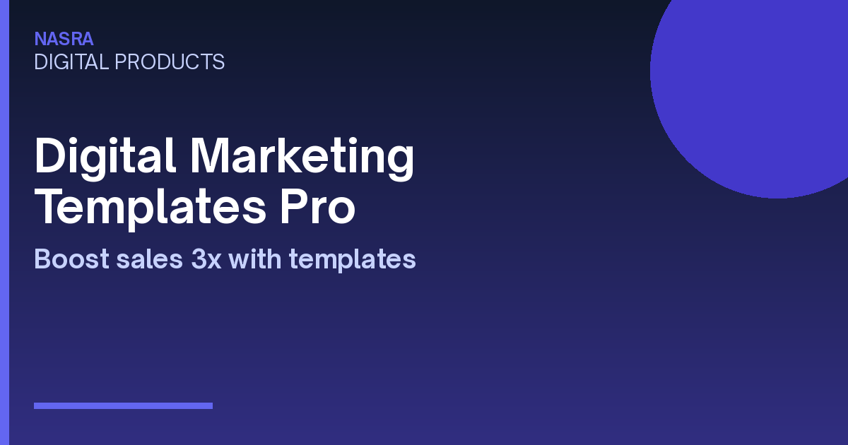Digital Marketing Templates Pro