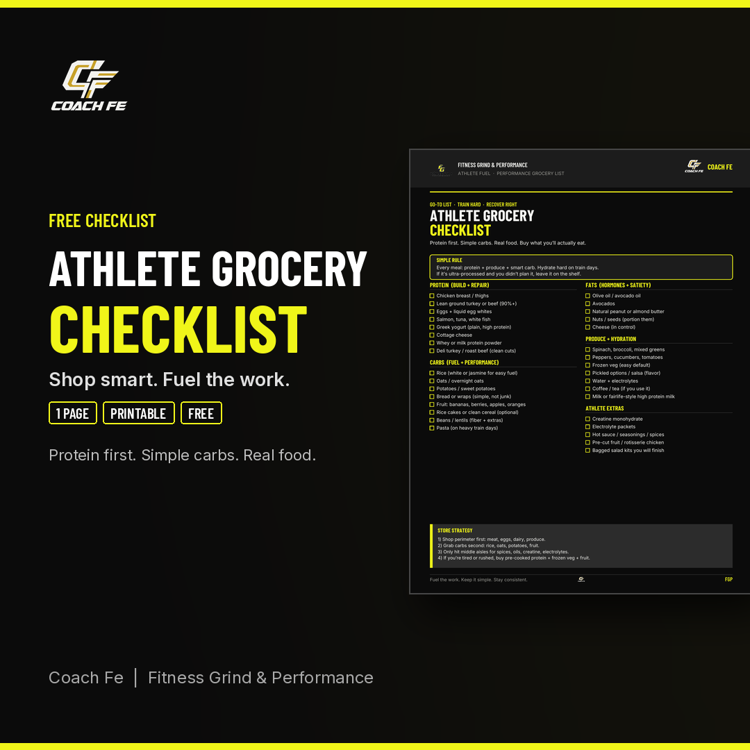 Athlete Grocery Checklist