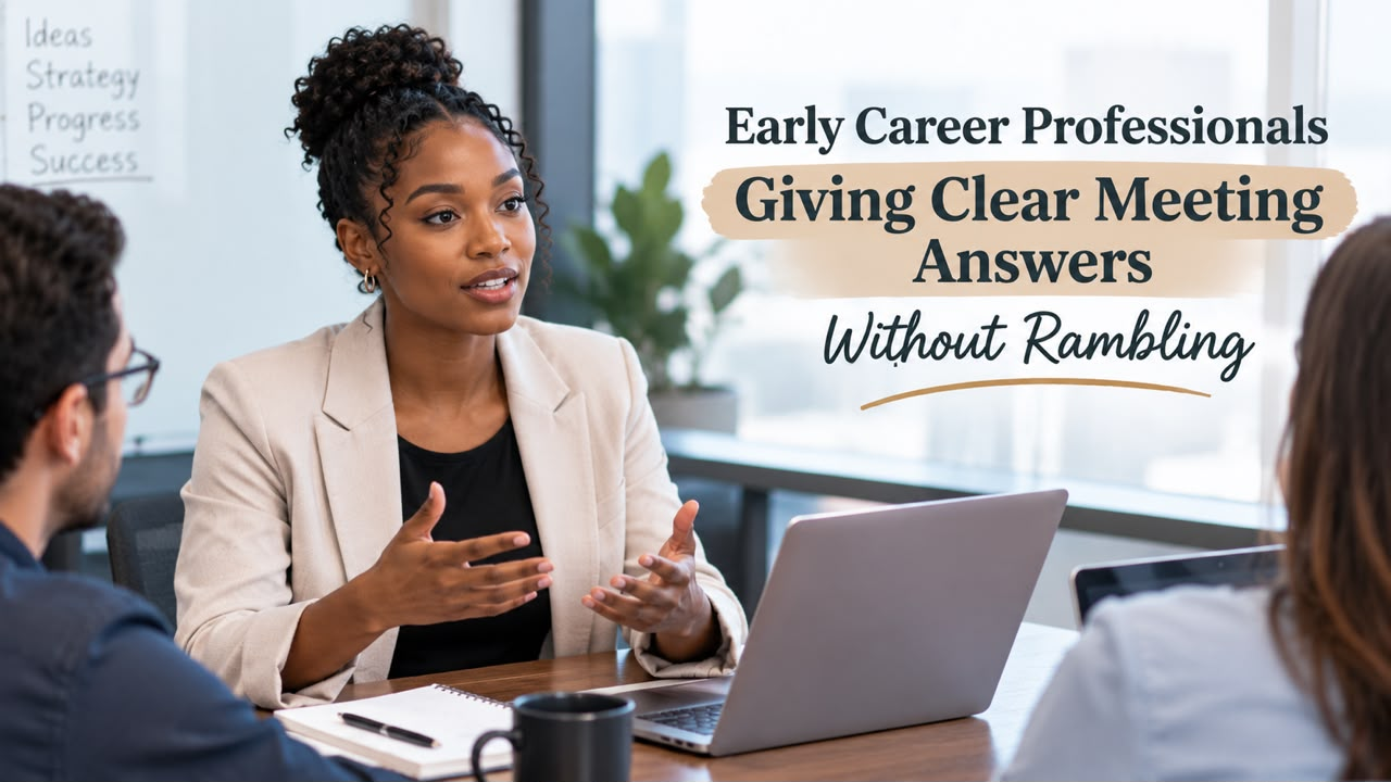 Early Career Professionals Giving Clear Meeting Answers Without Rambling